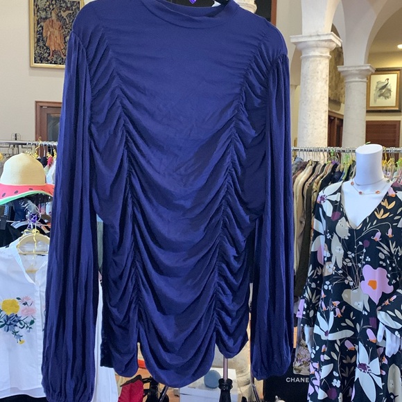 Tops - Elegant Purple Ruched Women's Top